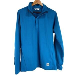 Outdoor Research NWT Trail Mix Snap Fleece Pullover Men's Size M Cascade Blue